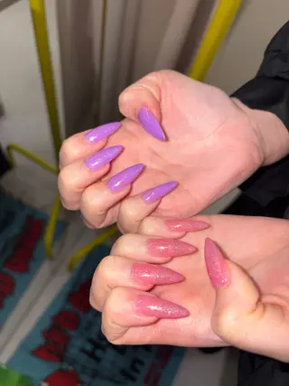 ネイル 33nail✴️栄 スミレ❇️Gel-xのネイルデザイン