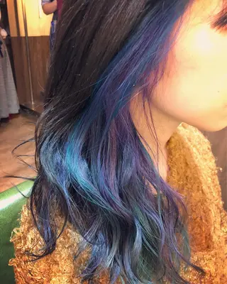 セミロング カラー 原宿サロン代表 デザインカラー伊藤卓のヘアスタイル