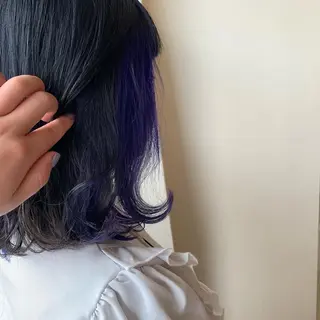 ミディアム カラー ボブウルフ／ボブ Satsuki【名駅のヘアスタイル