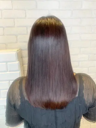 ロング カラー ヘアアレンジ 髪質改善/縮毛矯正 艶カラー/珠聡のヘアスタイル