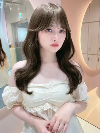 ロング カラー レイヤー/暖色カラー /パーマ/落合 歩夢のヘアスタイル