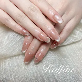 ネイル RAFFINE 月🦋🩵のネイルデザイン