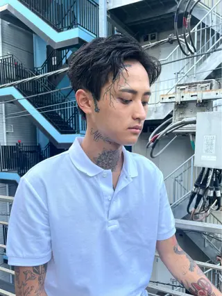 ショート カラー パーマ ヘアアレンジ メンズ 💎髪質改善特化💎 RUITOのヘアスタイル