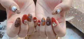 セミロング ネイル 長さ出し専門 nynaのネイルデザイン