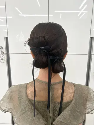 ロング ヘアアレンジ 韓国ヘア/顔周り ヘアセット/加藤優里のヘアスタイル