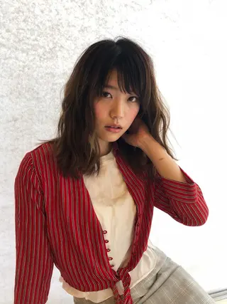 ロング 🤍韓国風ヘア 柴田真帆🤍のヘアスタイル