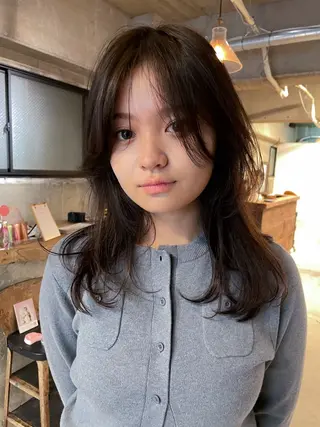 セミロング カラー パーマ/レイヤー 岩山丈一郎のヘアスタイル