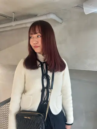 セミロング カラー 透明感カラー🫧 nanohaのヘアスタイル