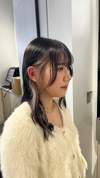 ロング カラー メンズパーマ/ メッシュ📍ユリのヘアスタイル