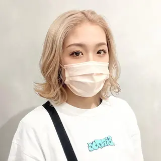 ミディアム カラー 💖暖色・ハイトーン 🐈みおり💖のヘアスタイル