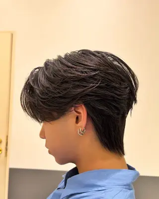パーマ メンズ 常原 悠希のヘアスタイル
