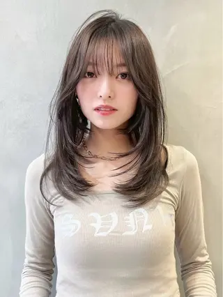 ミディアム カラー ヘアアレンジ GLROW大宮所属・大宮美容師🍀 カラー/矯正/ハルのヘアスタイル