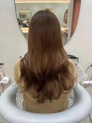 ロング カラー 新宿/韓国ヘア 中明度カラー/かやのヘアスタイル