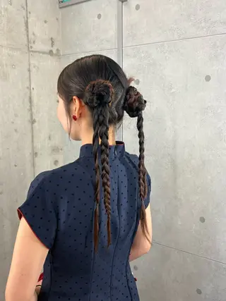 ロング ヘアアレンジ ドアベルヘアリビング所属・加藤志保 🎗️🫧モデル募集のヘアスタイル