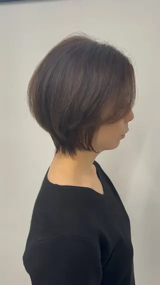 ショート やりすぎないパーマ ニュアンスパーマのヘアスタイル