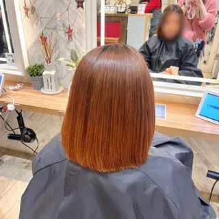 セミロング 韓国レイヤー 暖色カラー/さくらのヘアスタイル