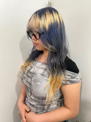 ロング 💥ウルフカット デザインあんな💥のヘアスタイル