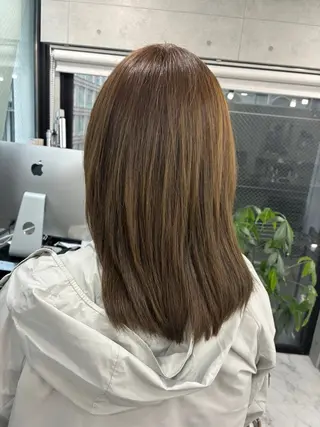 セミロング カラー Endearing所属・Endearing 北澤那未🌟銀座のヘアスタイル