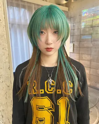 ロング カラー haco＋所属・圧倒的デザイン力 店長🎨RENAのヘアスタイル