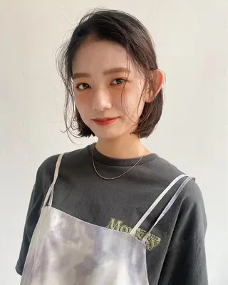 ショート パーマ 🍸nana/透明感 カラー/レイヤー✨のヘアスタイル