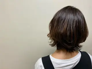 ミディアム 髪質改善/マツパ 垢抜け透明カラー衣笠のヘアスタイル