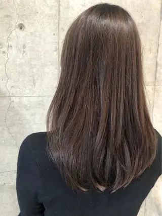 セミロング カラー 三宅 涼馬のヘアスタイル
