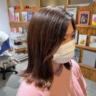 ミディアム 田中 鈴乃のヘアスタイル