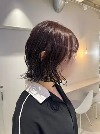 ミディアム カラー パーマ icon所属・Ami / icon博多のヘアスタイル