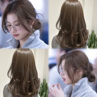 セミロング カラー レイヤーモデル 募集中🕊️正源のヘアスタイル