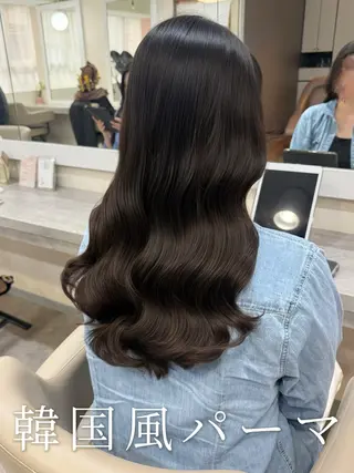 ロング パーマ 韓国風パーマ/ヘア セット/店長みづきのヘアスタイル