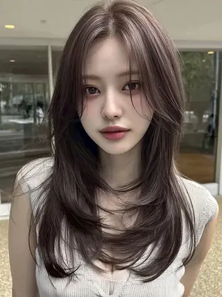 ロング カラー 💎髪質改善/韓国/ レイヤー/泉亮介💎のヘアスタイル