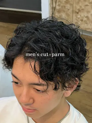 ショート パーマ メンズ 【髪質改善/縮毛矯正 /カラー】ホサカのヘアスタイル