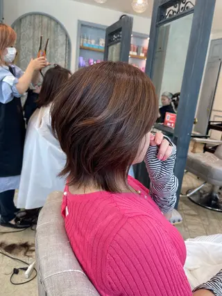 ミディアム カラー ショート/ボブ アンドウ☺︎のヘアスタイル