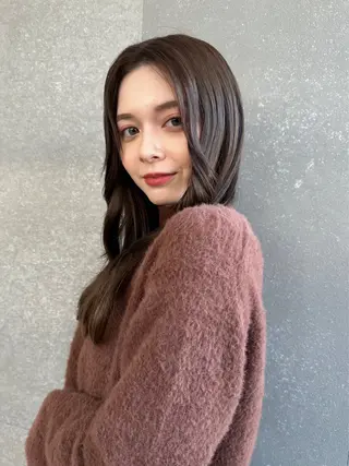 セミロング Nanami / ベージュ/グレージュのヘアスタイル