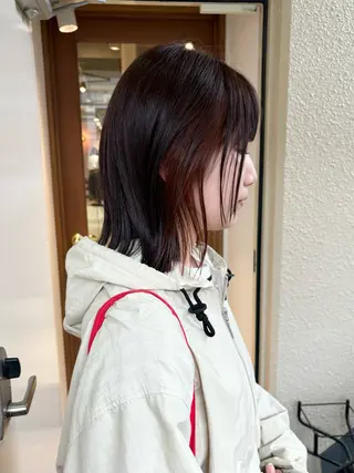 ミディアム カラー mei｜顔まわり ×透明感カラーのヘアスタイル