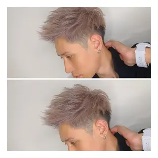 ショート カラー ヘアアレンジ メンズ ange☞ soutaのヘアスタイル
