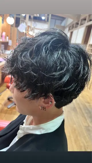 パーマ メンズ 花澤 紗更のヘアスタイル