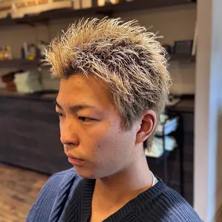 ショート カラー メンズ 久保 貴大のヘアスタイル