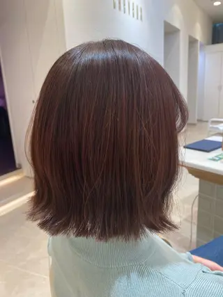 ミディアム カラー 透明感カラー 田中 有乃のヘアスタイル