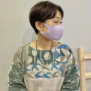 ショート レイヤーパーマ＊ 顔まわり似合わせのヘアスタイル