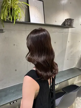 セミロング カラー ヘアアレンジ ボブ艶モテカラー🫧 カリンのヘアスタイル