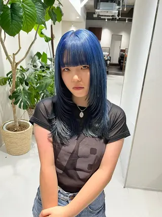 セミロング カラー レイヤーカット/カラ ー/U24/河野凜のヘアスタイル