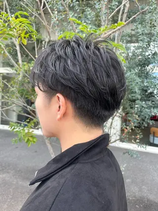 ショート パーマ メンズ 小川 孝太のヘアスタイル