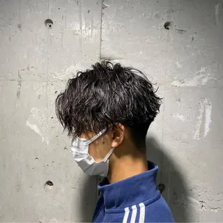 ショート パーマ メンズ 🟦ニュアンス/メン ズパーマ横浜🟦のヘアスタイル