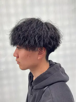 ショート カラー パーマ ヘアアレンジ メンズ キッズ ネイル マツエク・マツパ アイブロウ 🔥メンズパーマ🔥 菅原楓のヘアスタイル