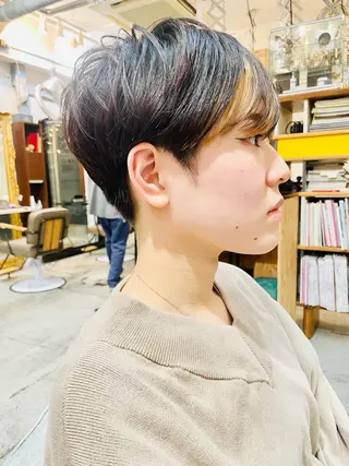 ショート カラー ショートボブ縮毛矯正 髪質改善のプロ山道潤のヘアスタイル