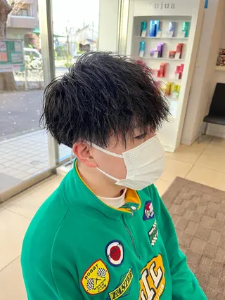 ショート パーマ メンズ 韓国風メンズ/毛流れ ヘアなら須田龍世のヘアスタイル