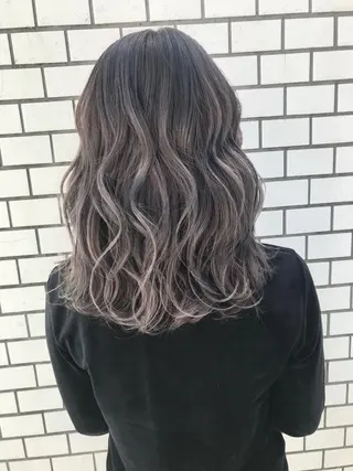 セミロング カラー 映える顔周りカット ♥️韓国ヘア"ちぇるのヘアスタイル