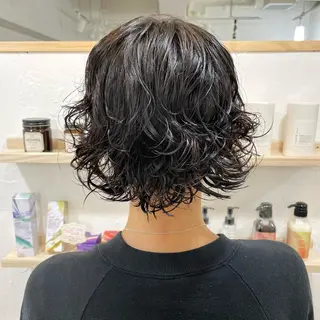 ショート パーマ 銀座No.1髪質改善 縮毛矯正/本木のヘアスタイル