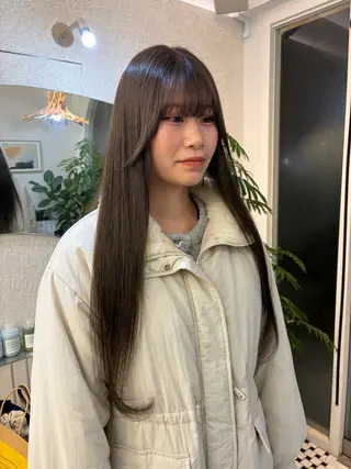 ロング リン🔔ボブ cut ベージュカラー🤎のヘアスタイル